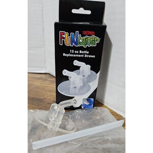 3 Pack Thermos 12 oz Kid's F400 Funtainer Bottle Plastic Replacement Straws